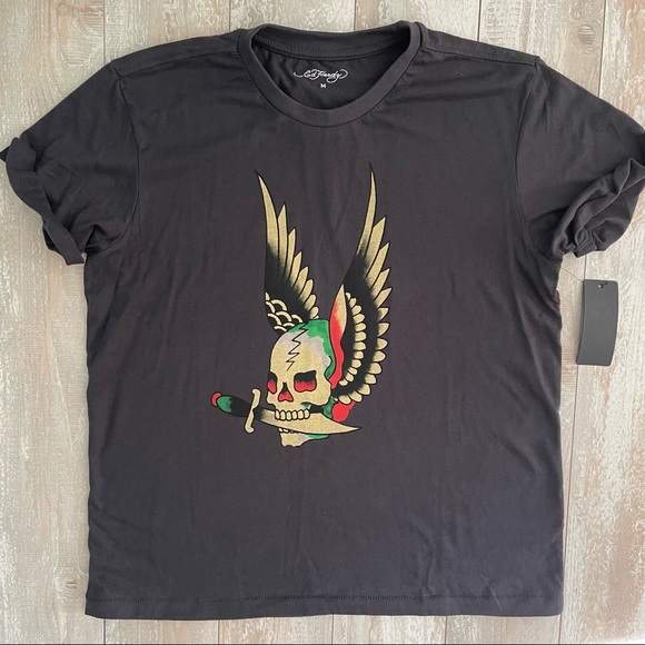 Ed Hardy Tops - Ed Hardy skull graphic tee unisex